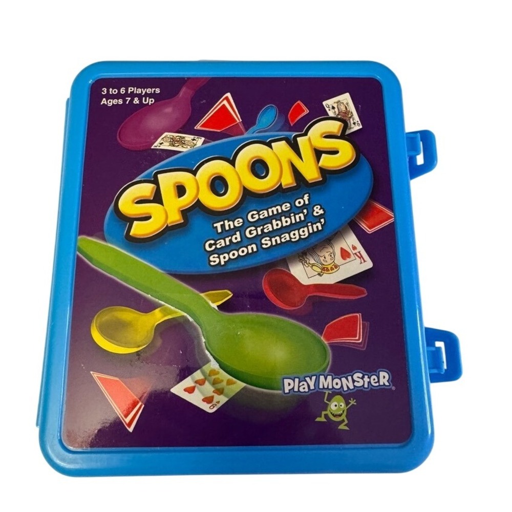 PlayMonster Spoons Card Game Grabbin Spoon Snaggin Fun Complete Set Cards